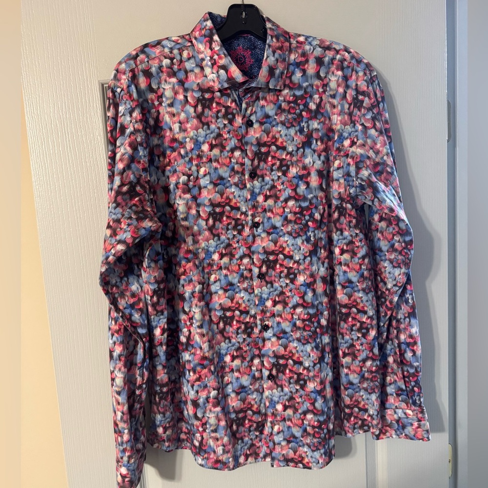 Men's Multicolor Patterned Dress Shirt